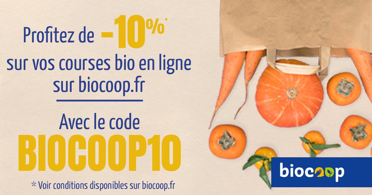 10% avec le code promo BIOCOOOP10